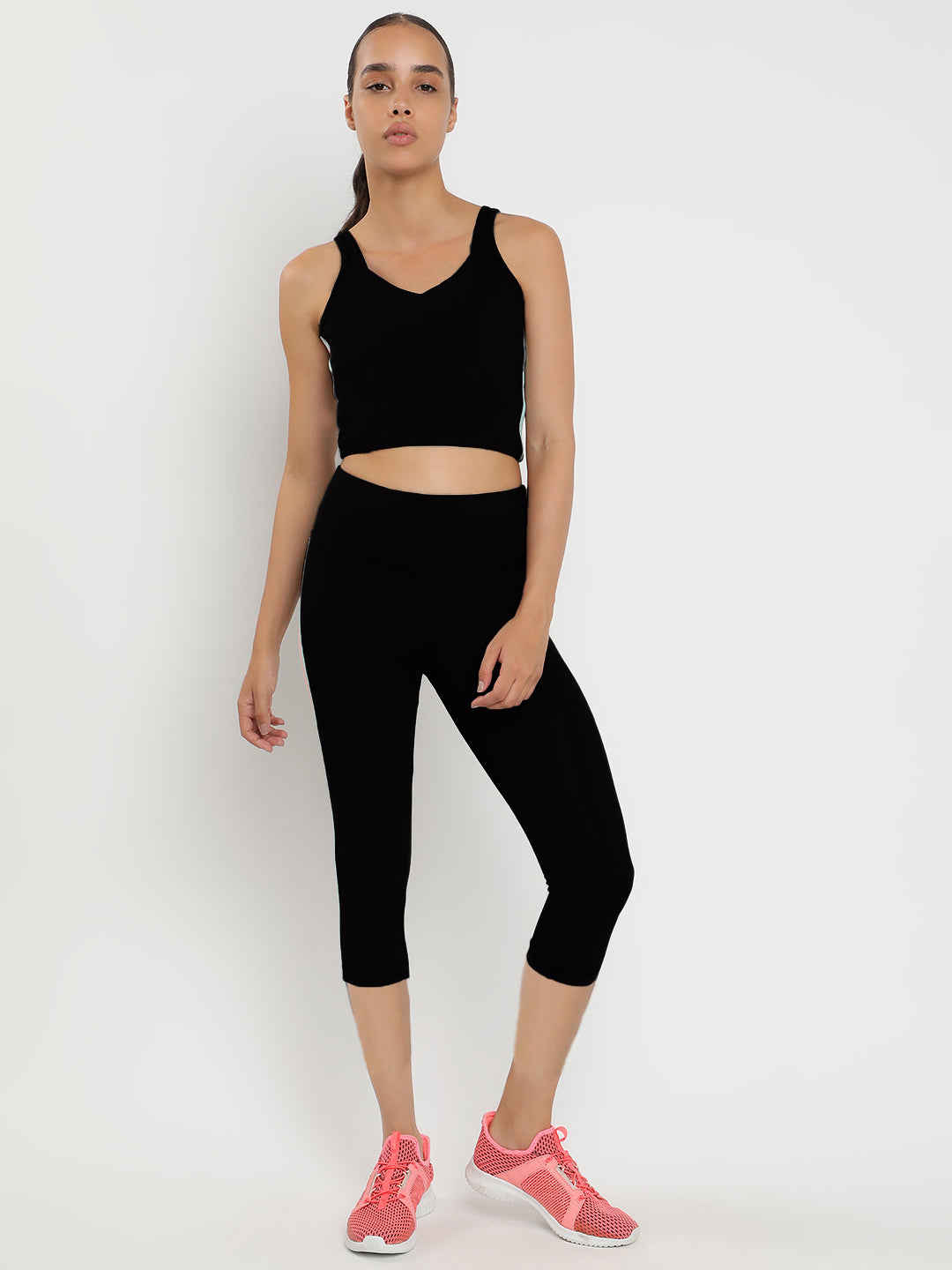 Zen Tank Top & Tights Co-Ord Set 18"- Black