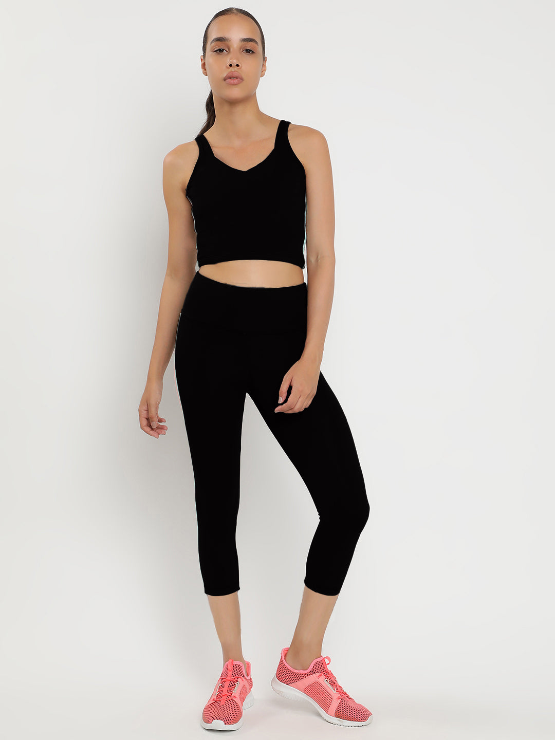 Zen Tank Top & Tights Co-Ord Set 21"- Black