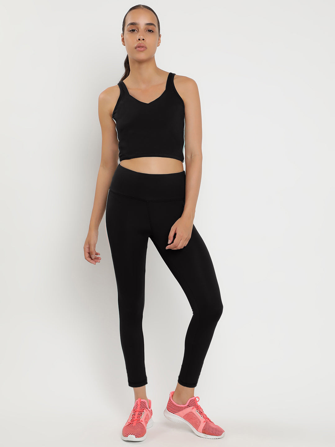 Zen Tank Top & Tights Co-Ord Set 25"- Black