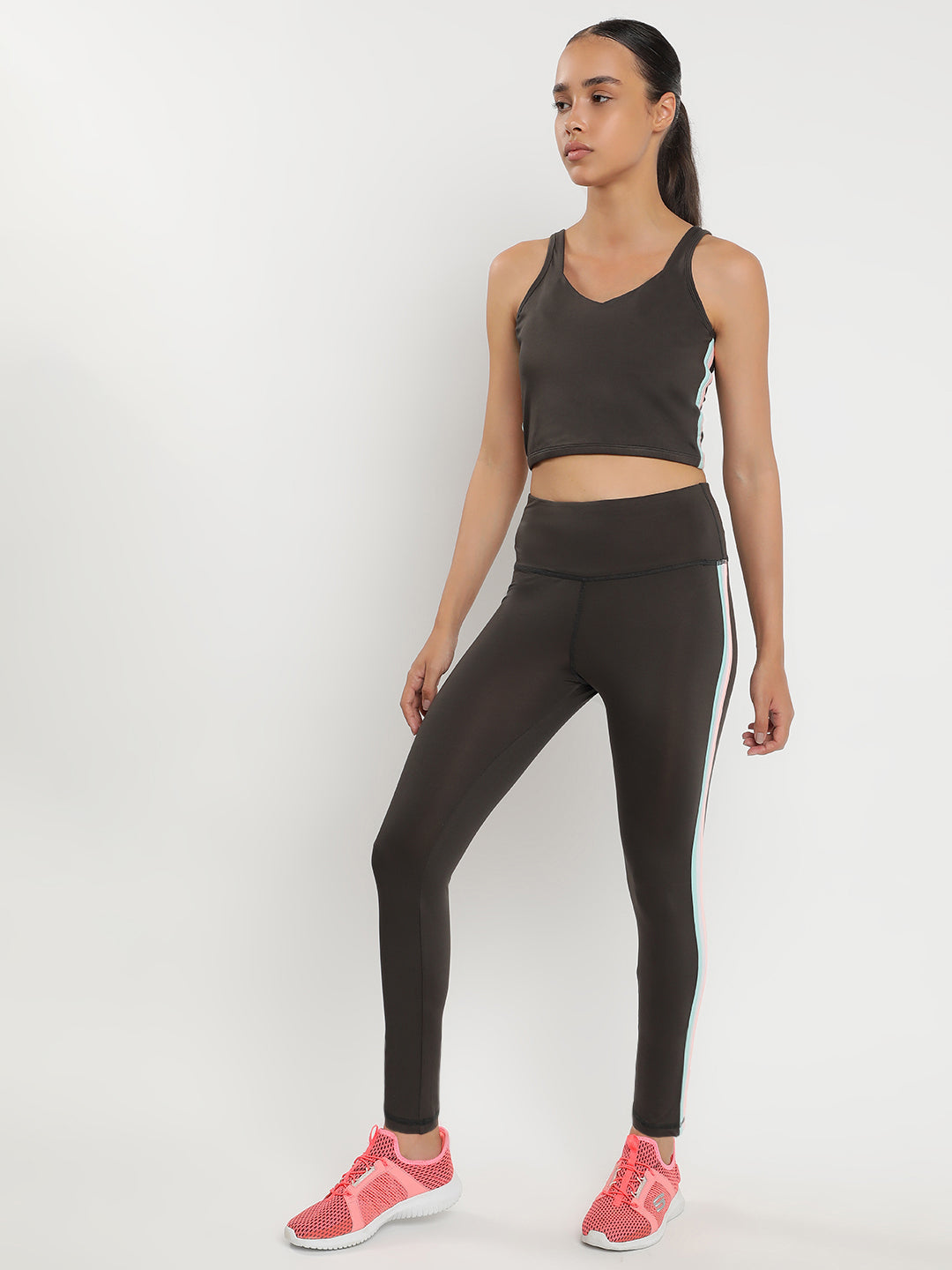 Zen Tank Top & Tights Co-Ord Set 27"- Graphite