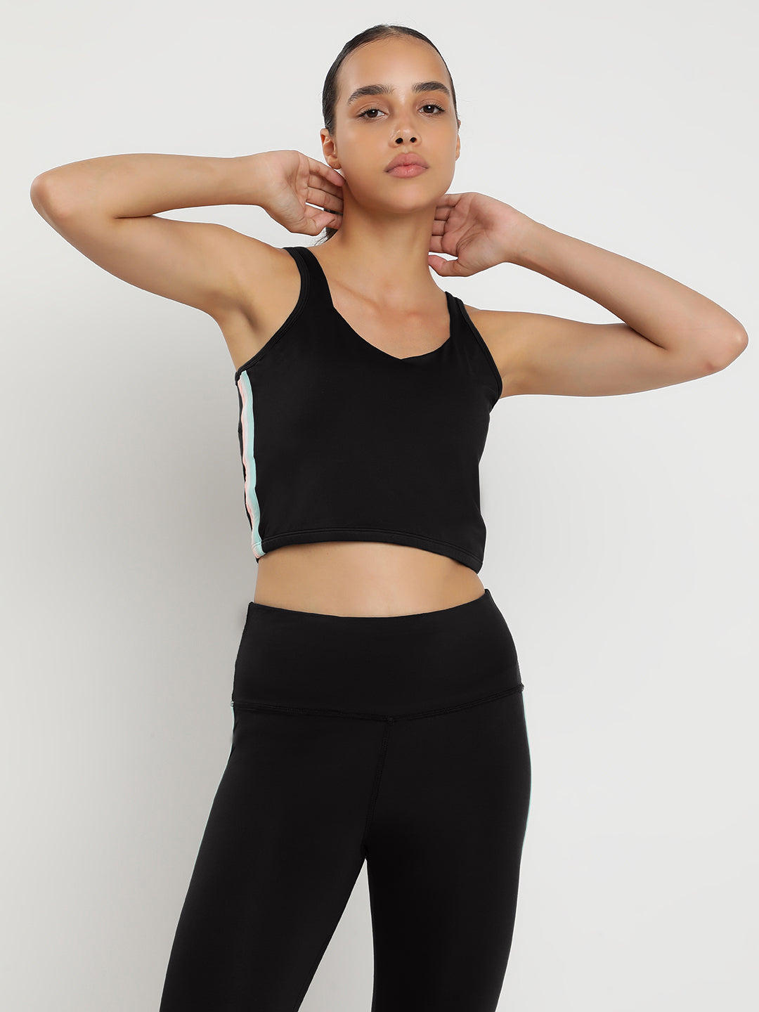 Zen Tank Top & Tights Co-Ord Set 27"- Black