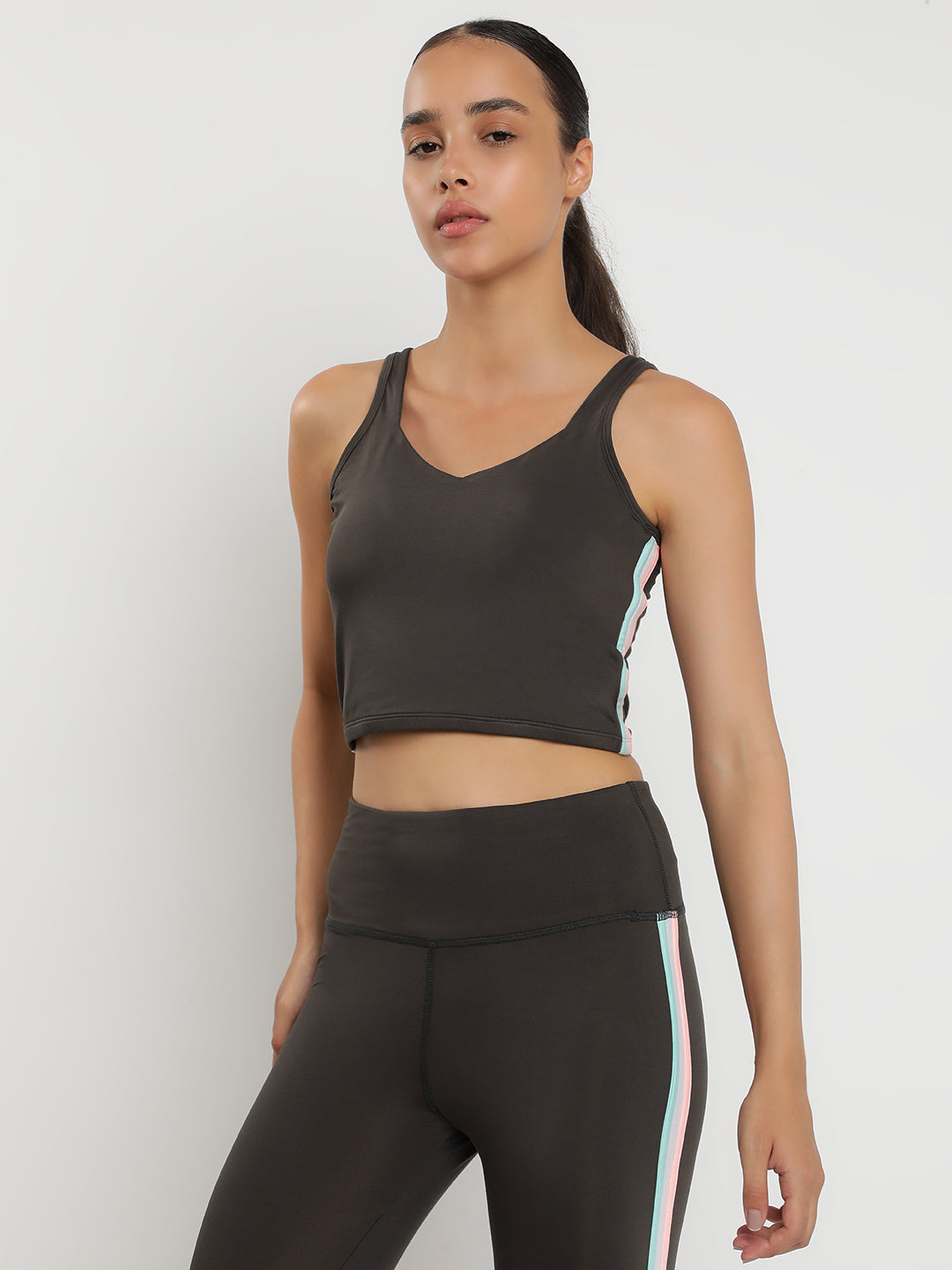 Zen Tank Top & Tights Co-Ord Set 27"- Graphite