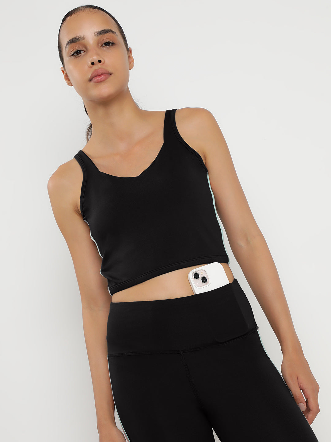 Zen Tank Top & Tights Co-Ord Set 23"- Black