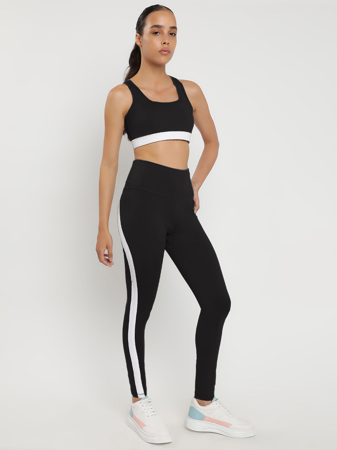 Momentum Bra & Leggings Co-Ord Set 27"- Black