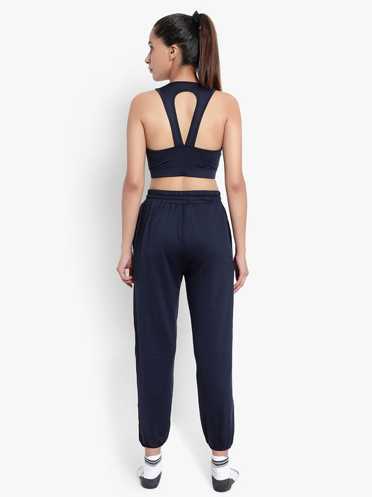 Revival Sports  Bra with Joggers- Navy Blue