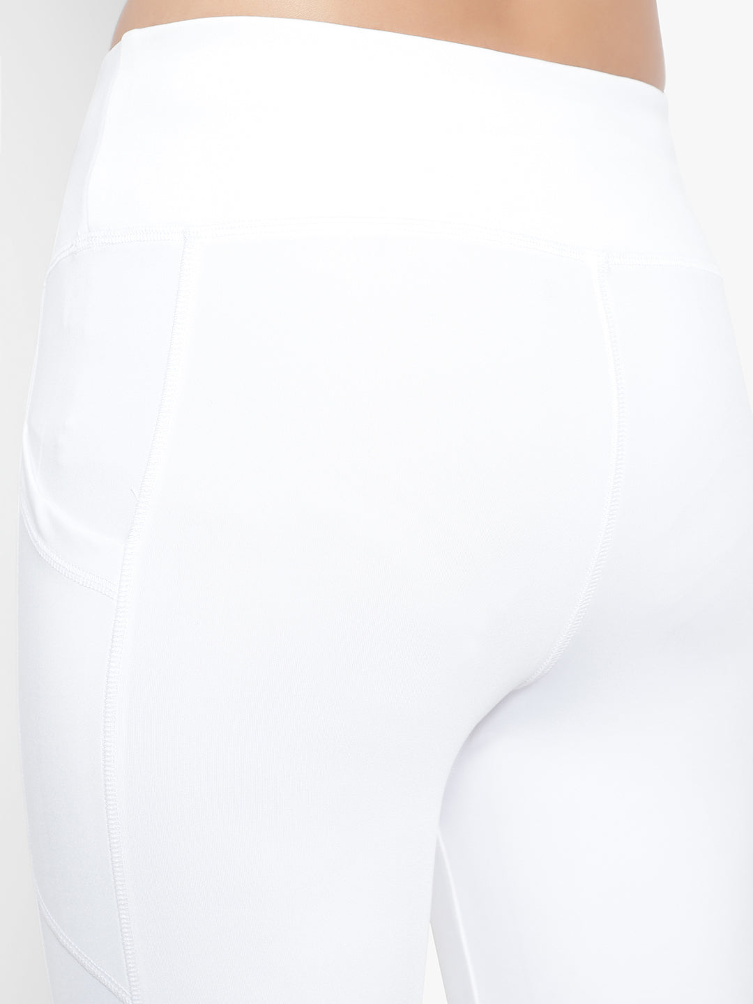 Aero Pocket Tight & Crop Top Set  - White
