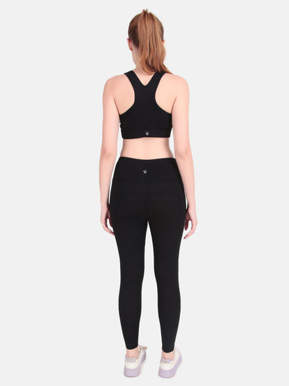 Edge Move Bra & Tight Co-Ord Set - Burlwood