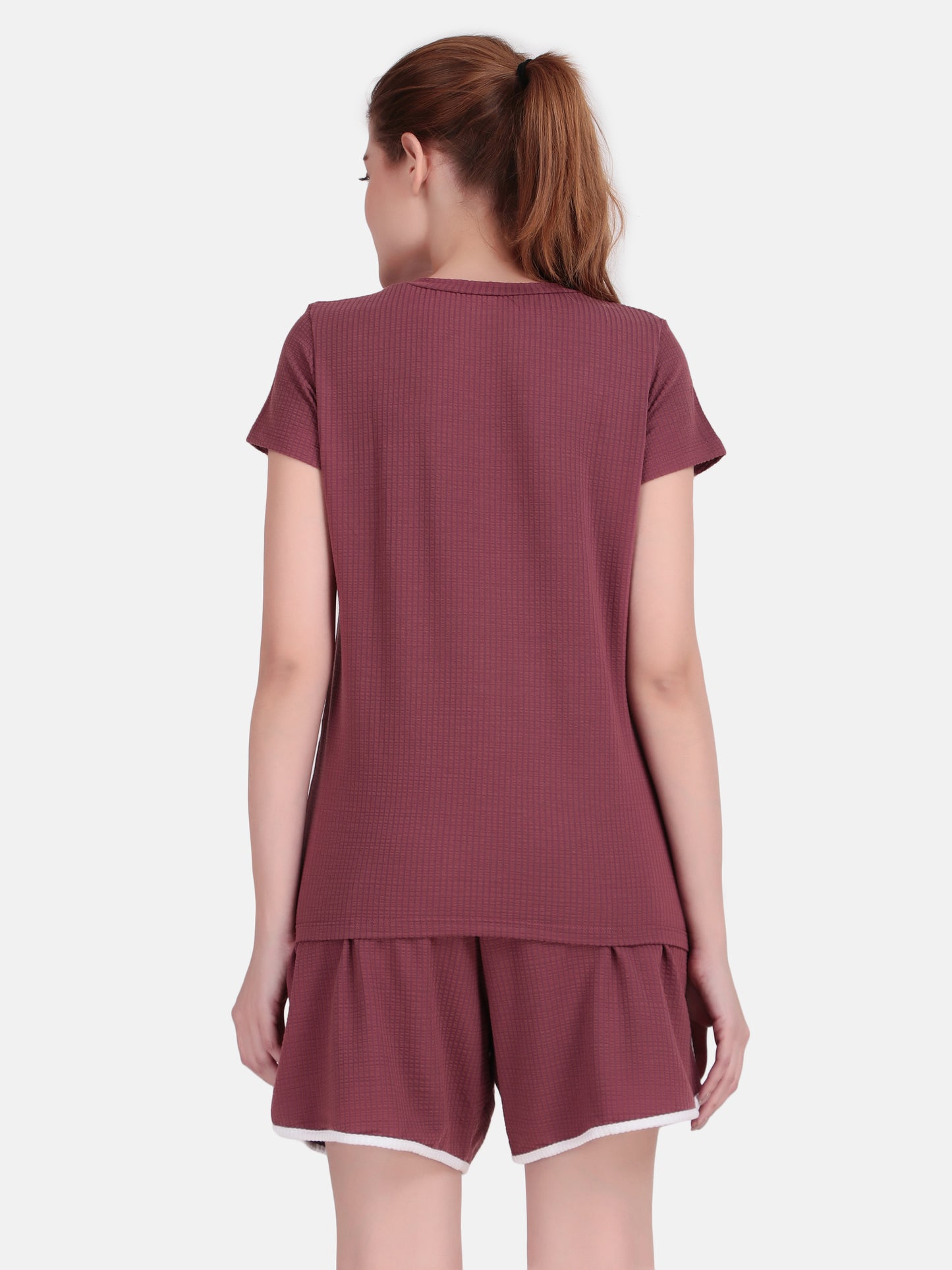 Drift-V-neck Tee - Burlwood