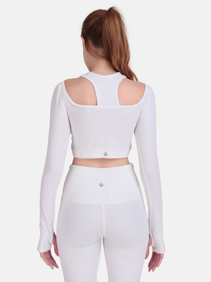 Power Move Cutout Tank Top - Black