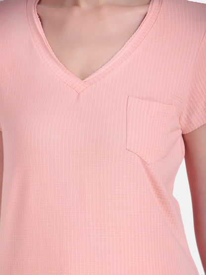 Drift V-Neck Tee  - Blossom