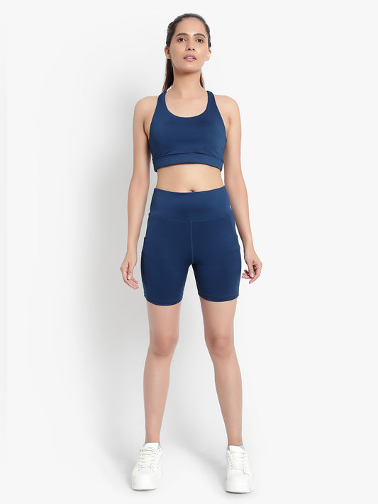 Mirage Shorts & Sports Bra Set - Classic Blue