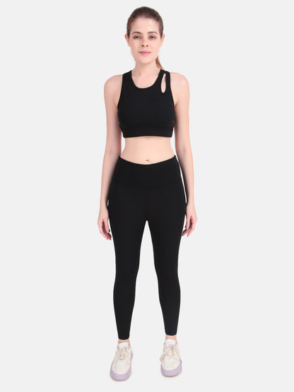 Edge Move Bra & Tight Co-Ord Set - Burlwood