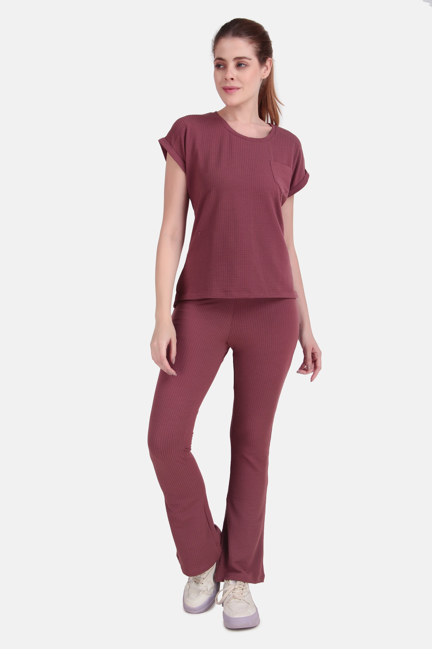 Whisper Where Comfort Meets Calm Co-Ord Set- Burlwood