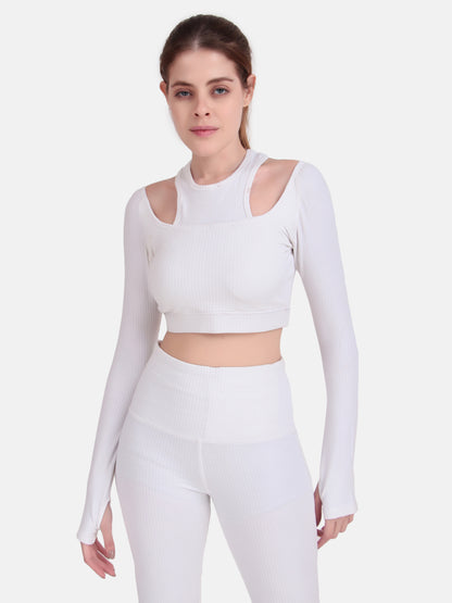 Power Move Cutout Tank Top - Black