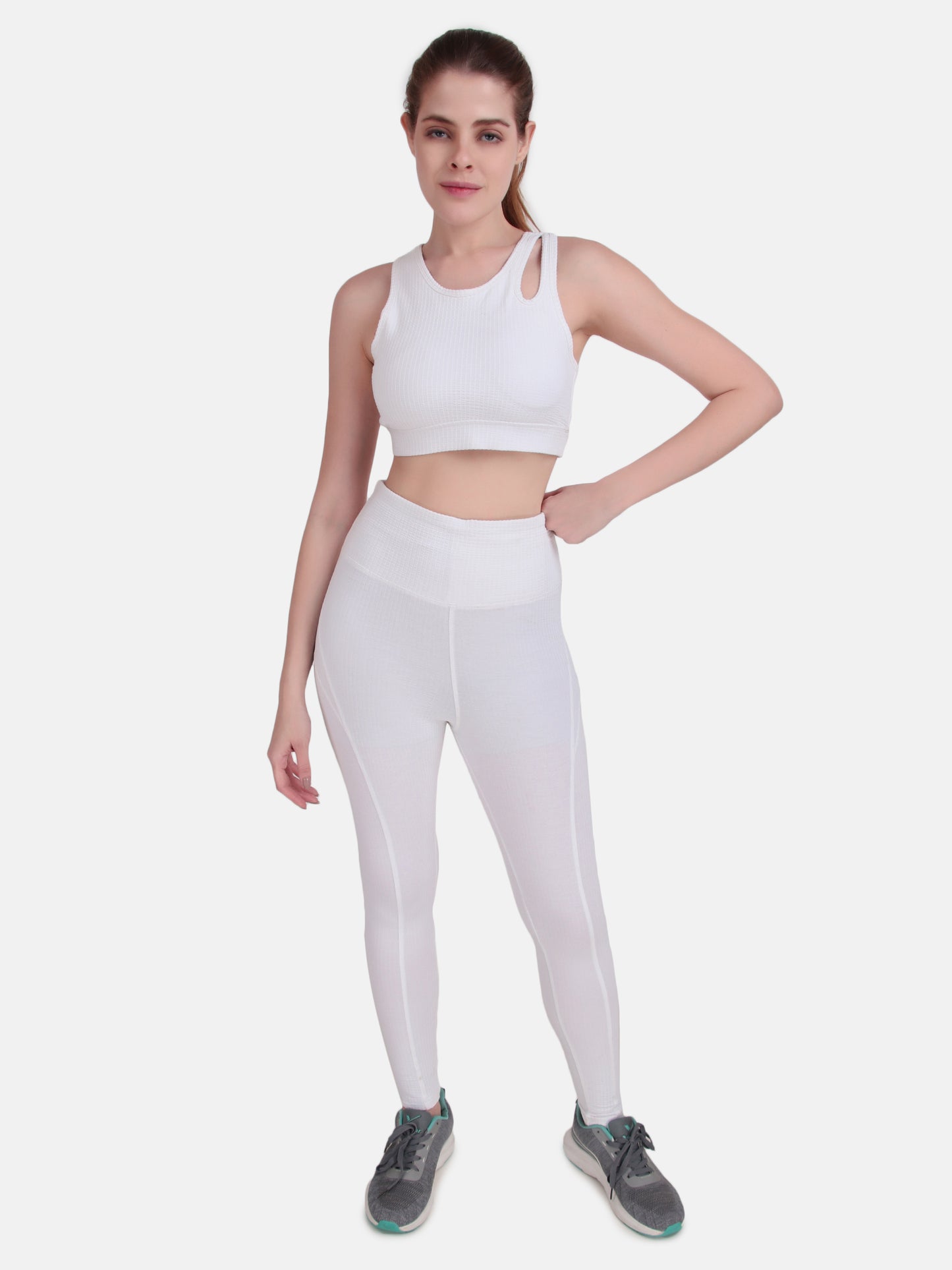 Edge Move Bra & Tight Co-Ord Set - Burlwood