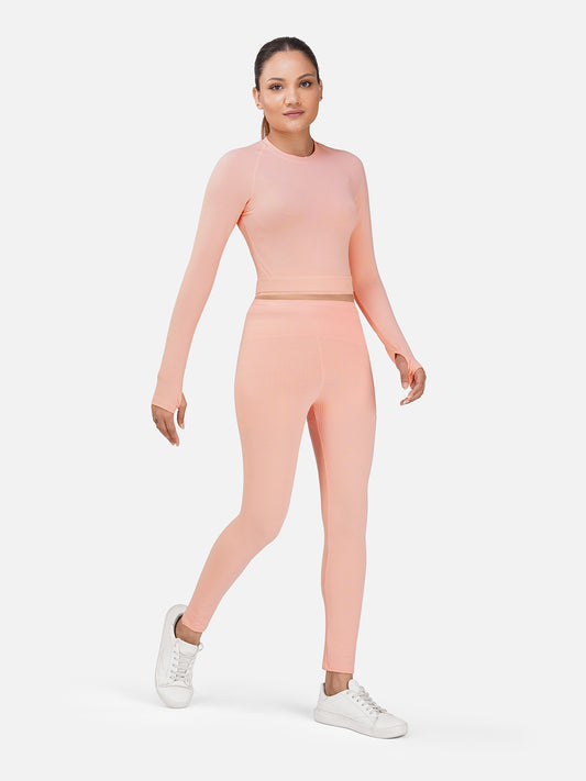 Sculptflex Seamless Crop Top with Tights Set