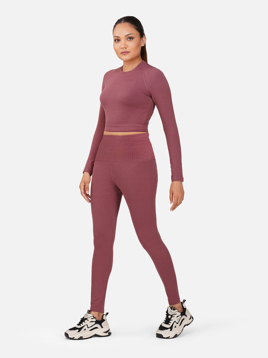 Sculptflex Seamless Crop Top with Tights Set