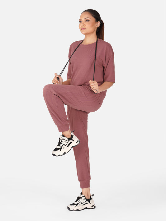 Cloud Comfort Mauve T-Shirt and Joggers Set
