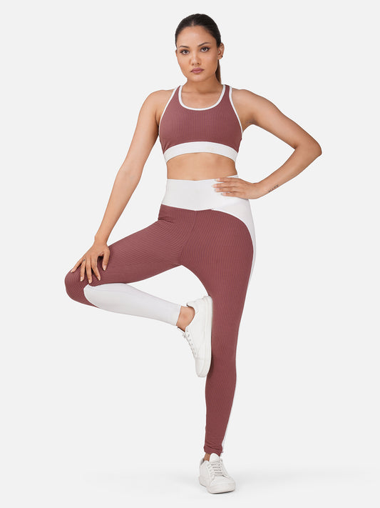 Power Flow Sports Bra with Tights Set