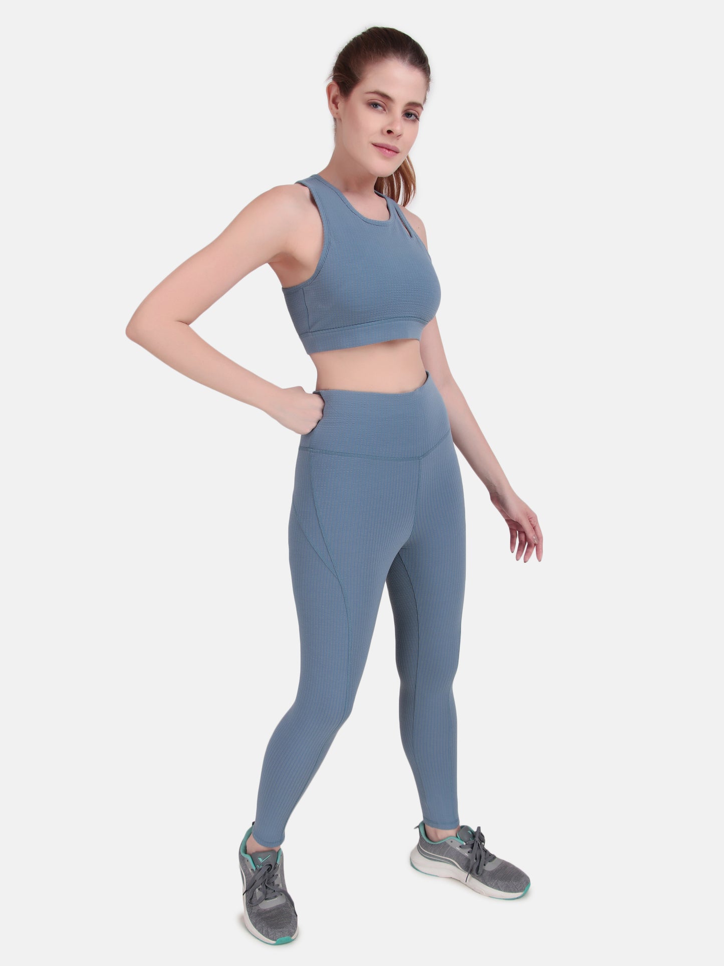 Edge Move Bra & Tight Co-Ord Set - Burlwood