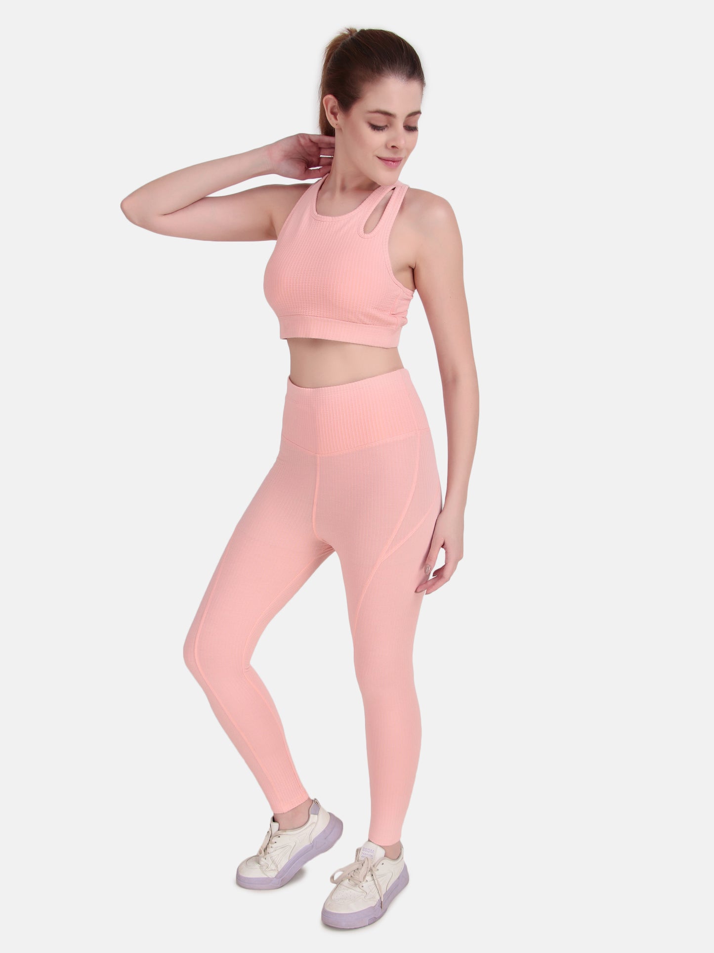 Edge Move Bra & Tight Co-Ord Set - Burlwood