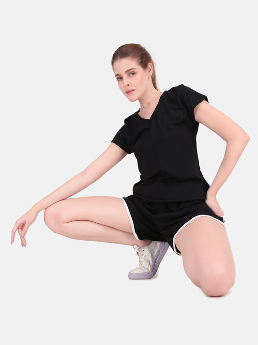 Drift V-Neck T-Shirt and Shorts Set