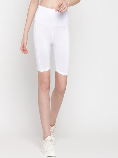 Long Line Shorts Super High Rise 8 - White