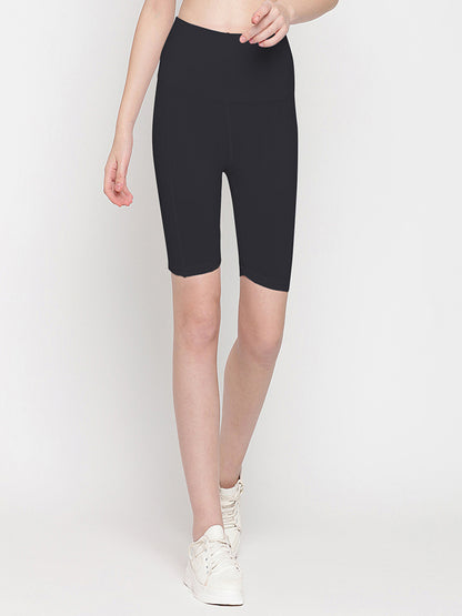 Long Line Shorts Super High Rise 8 - Black