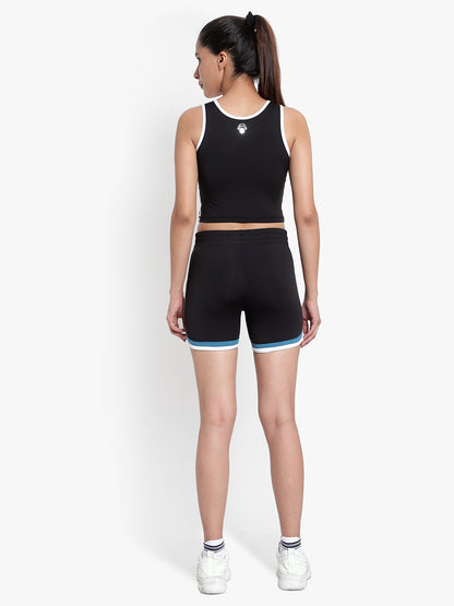 Curve Love Shorts & Cutout Top - Black