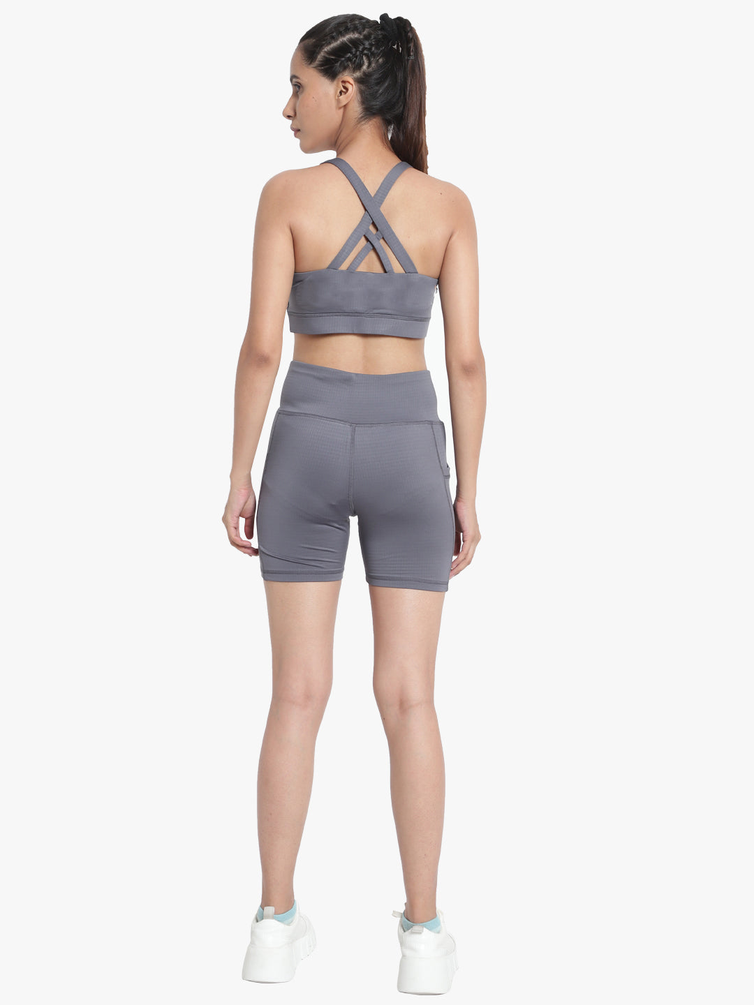 Mirage Shorts & Sports Bra Set - Light Grey