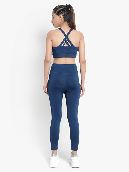 Mirage Tights & Sports Bra Set - Classic Blue