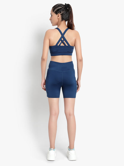 Mirage Shorts & Sports Bra Set - Classic Blue