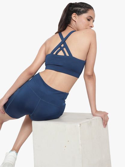 Mirage Shorts & Sports Bra Set - Classic Blue