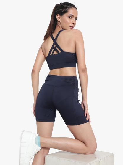 Mirage Shorts & Sports Bra Set - Classic Blue