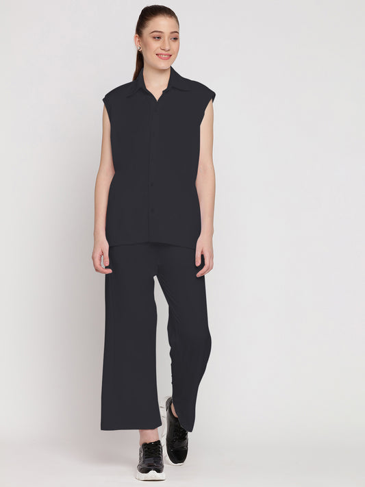 Zen Flow Pants & Shirt Set -  BLACK