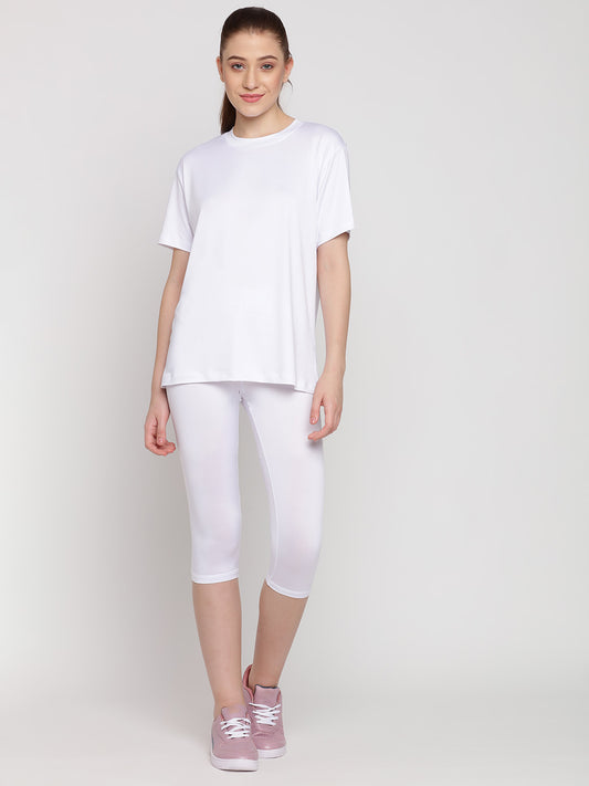 Adapt Tights 18 & Tee Set - White