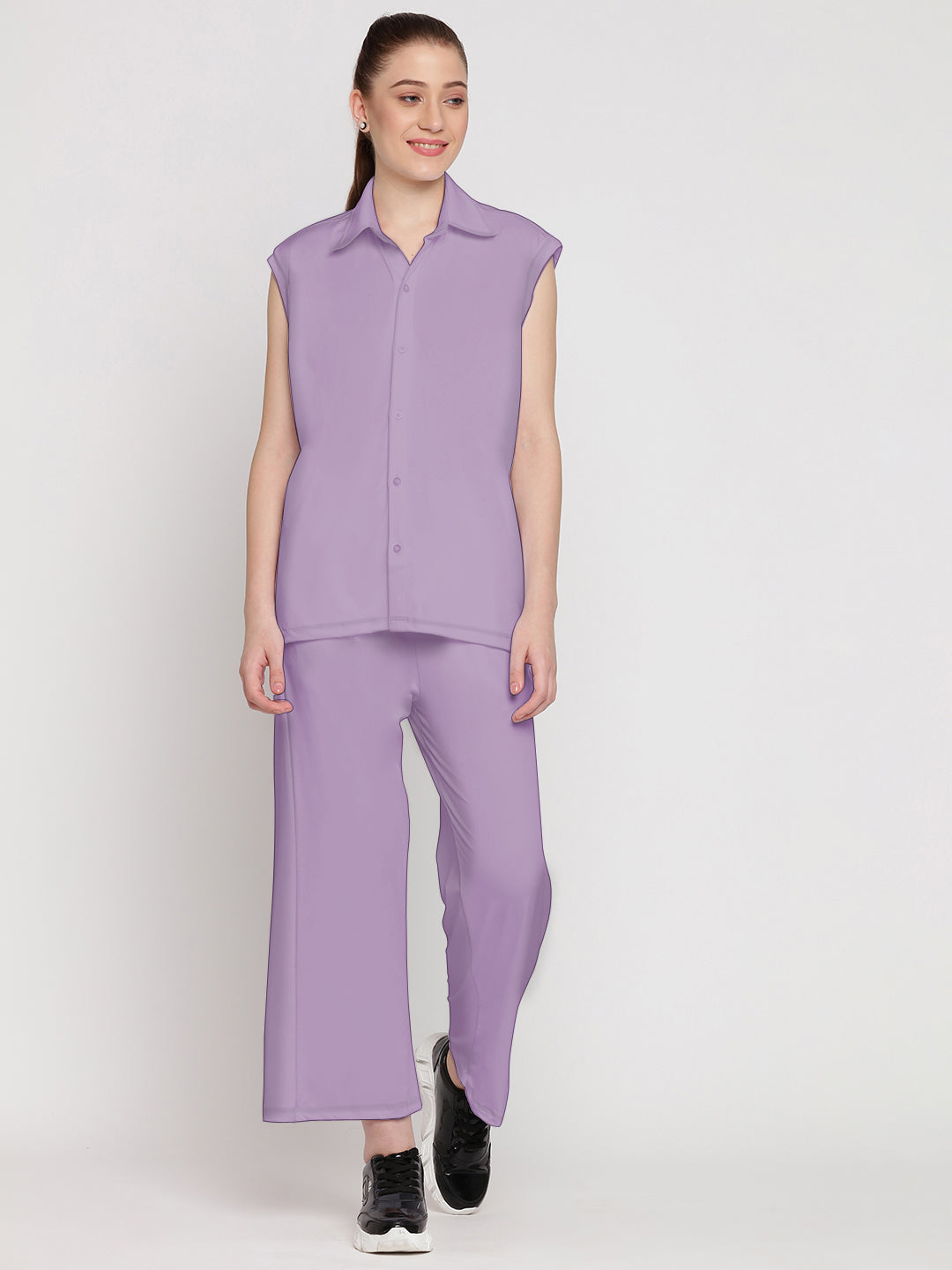 Zen Flow Pants & Shirt Set - Miami Purple