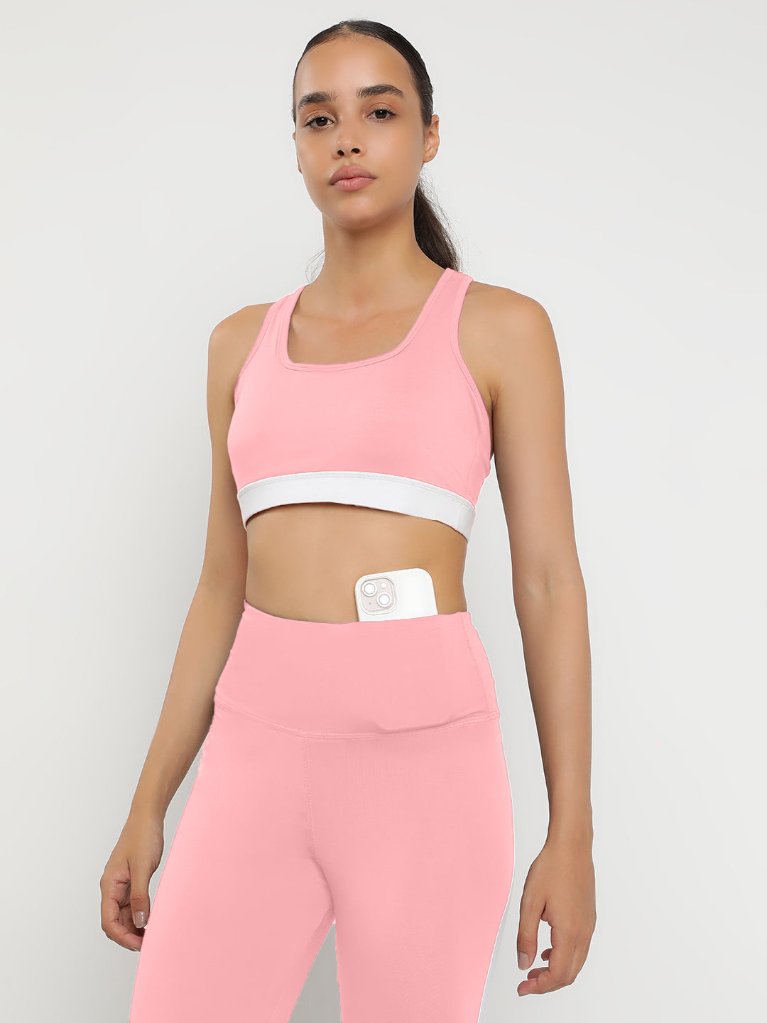 Momentum Bra & Leggings Co-Ord Set 21"- Peach