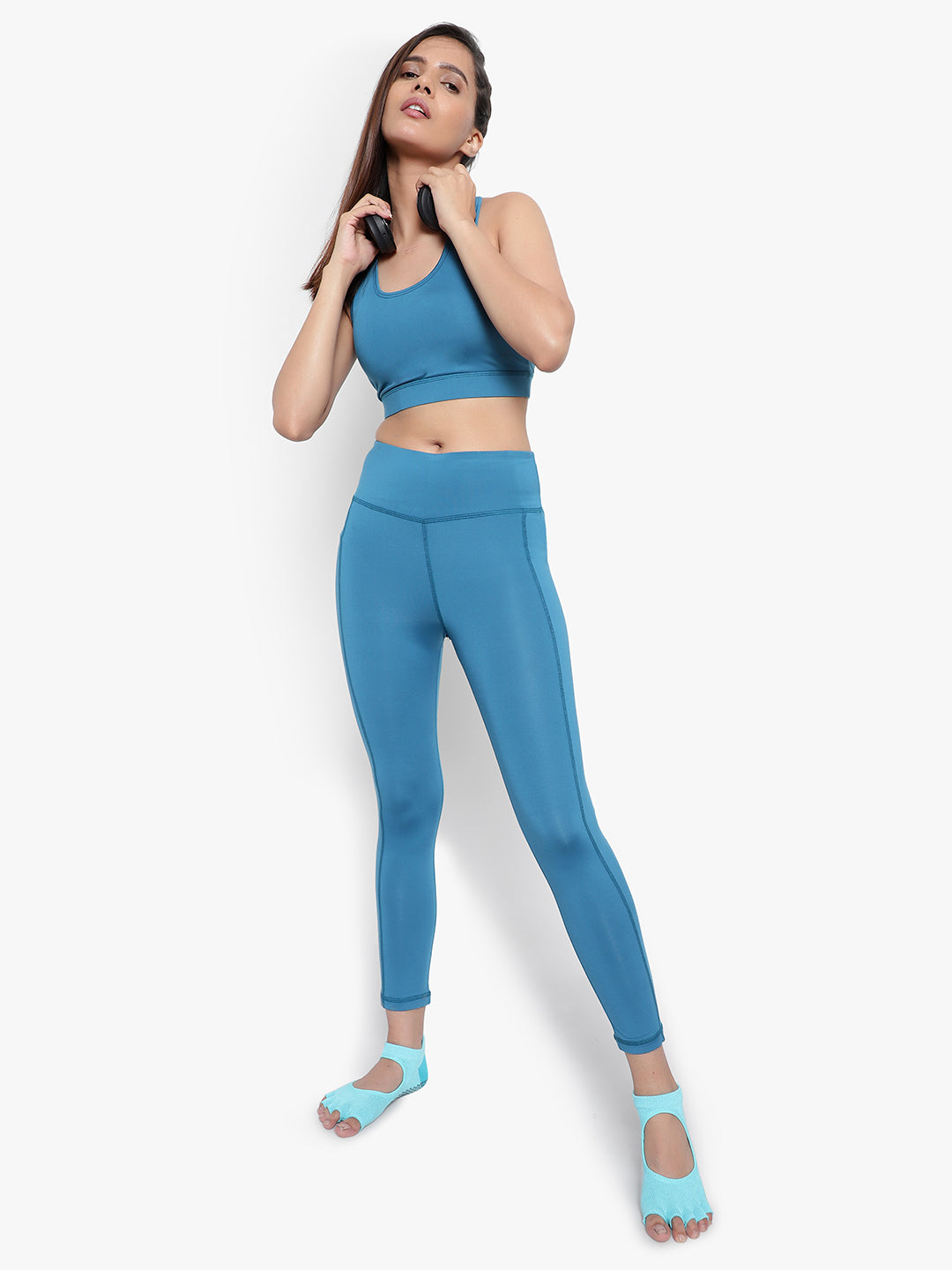 Easy Breezy Sports Bra & Tight Set - Blue