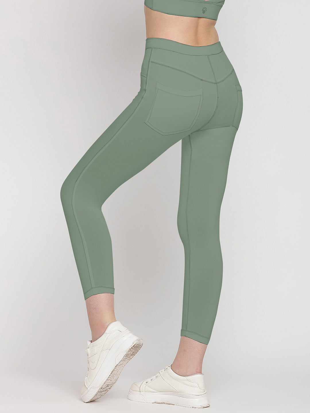 Flex Fit Pocket Tights 23 For Women - Golden Green