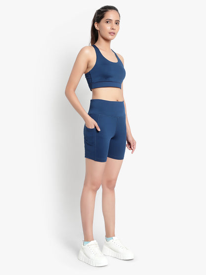 Mirage Shorts & Sports Bra Set - Classic Blue