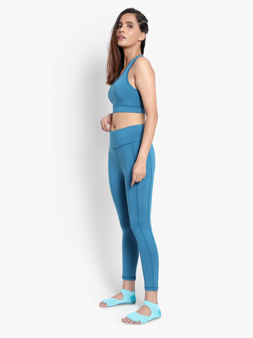 Easy Breezy Sports Bra & Tight Set - Blue