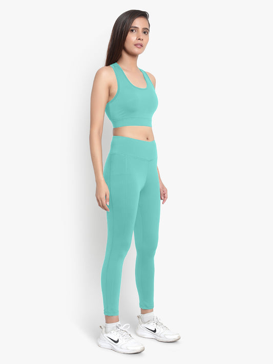 Easy Breezy Sports Bra & Tight Set - Mint