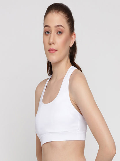 Long Line Sports Bra - White