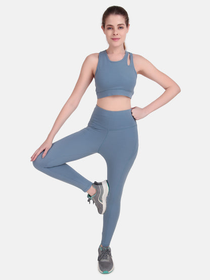 Edge Move Bra & Tight Co-Ord Set - Burlwood