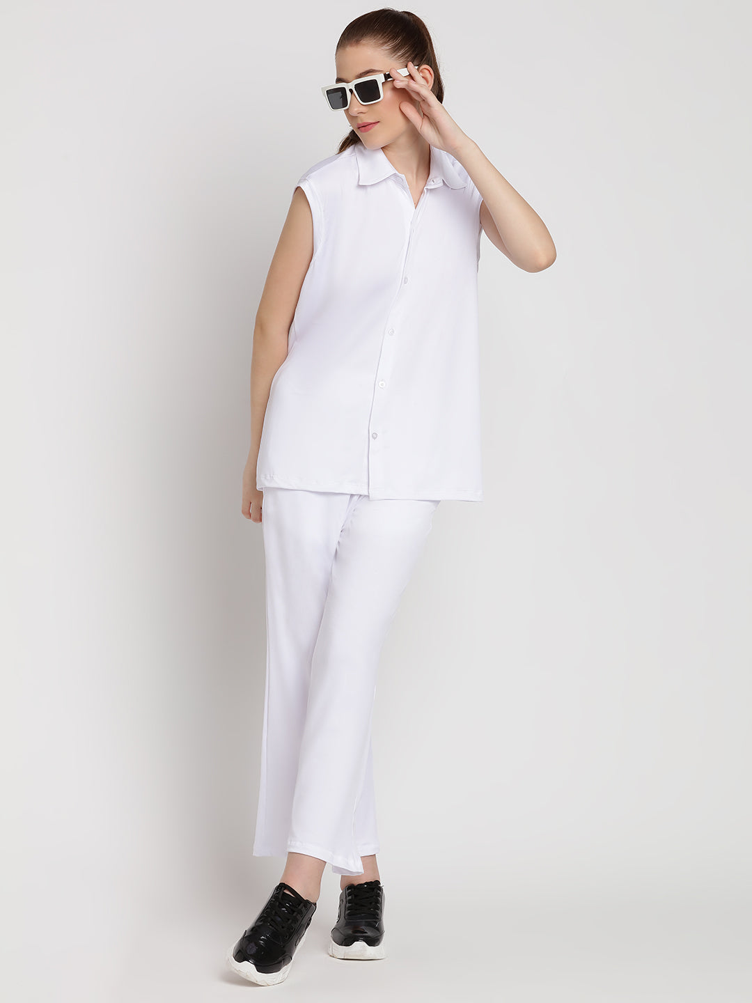 Zen Flow Pants & Shirt Set - White